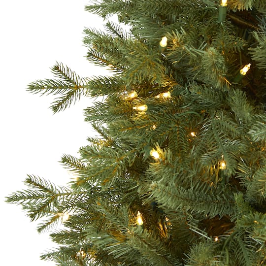 6.5ft. Pre-Lit New Hampshire Spruce Artificial Christmas Tree, Warm White LED Lights